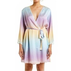 Amanda Uprichard Pastel Ombré Robe One Size Rare Bachelorette Trip Sorority Sexy